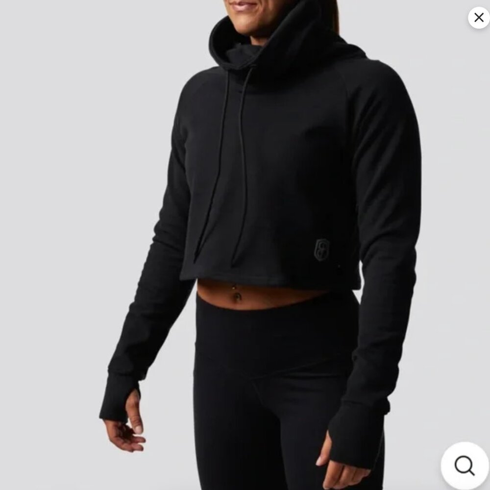 Born Primitive Cowl at the Half Moon Cropped Cowl Hoodie xs black